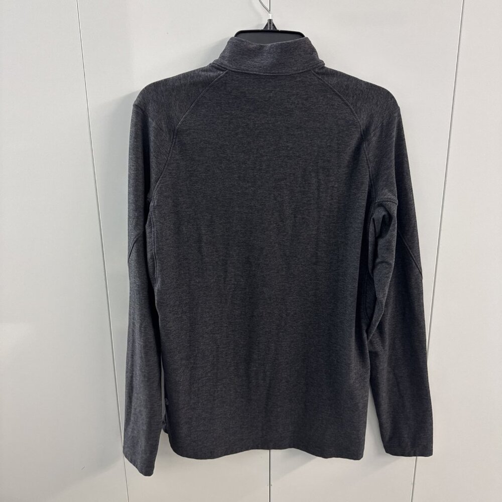 Lululemon Surge Warm 1/2 Zip Heathered Black Pullover Activewear Size M Mens - Picture 6 of 11